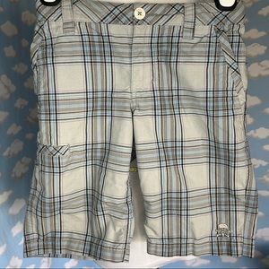 Tony Hawk youth gray plaid shorts Gray & Blue Size 8‎